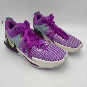 Nike Purple and Gold Athletic Shoes